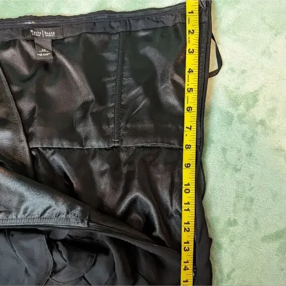 White House Black Market Strapless Ruffle Chiffon Lined Knee Length Dress 14 - Picture 4 of 6